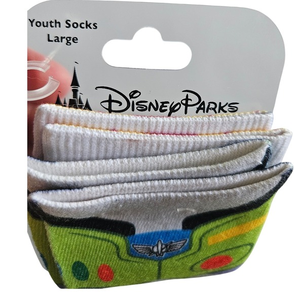Disney Parks Toy Story Socks Youth Large 4-Pack Buzz Lightyear Woody - Picture 1 of 5